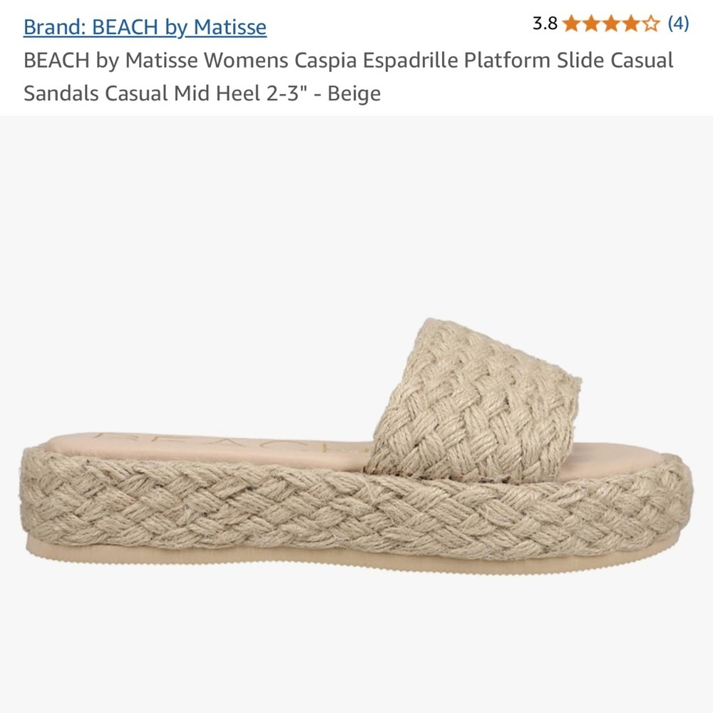 BEACH by Matisse Caspia Women's Platform Sandals in Nude Size 7.5 - Picture 6 of 11